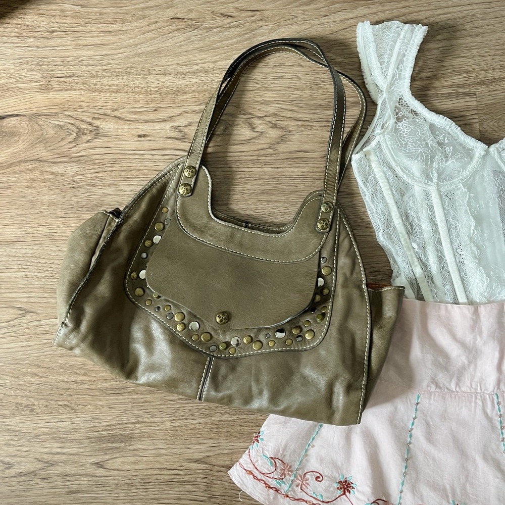 Vintage 2000s Y2K Italian Leather shoulder purse